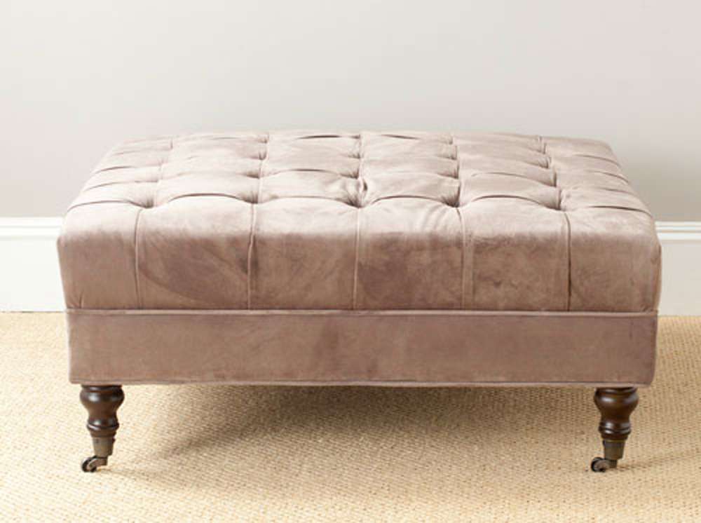 Safavieh - Clark Cocktail Ottoman - Mushroom - MCR4654E veiw 2