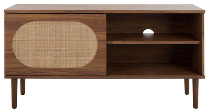 Safavieh - Claude 1Door 2Shelf Media Stan - Walnut - Natural - MED9609A veiw 1
