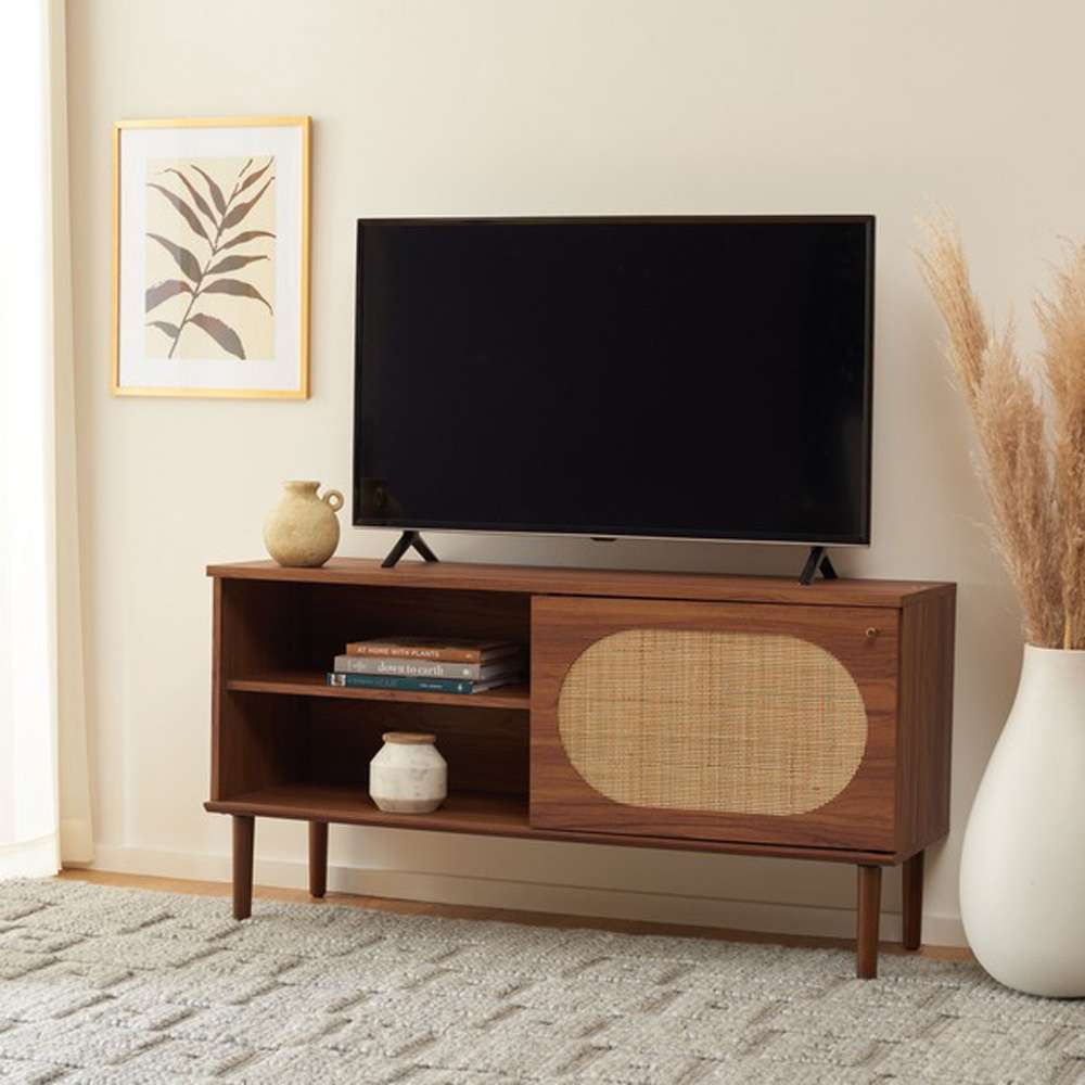 Safavieh - Claude 1Door 2Shelf Media Stan - Walnut - Natural - MED9609A veiw 3