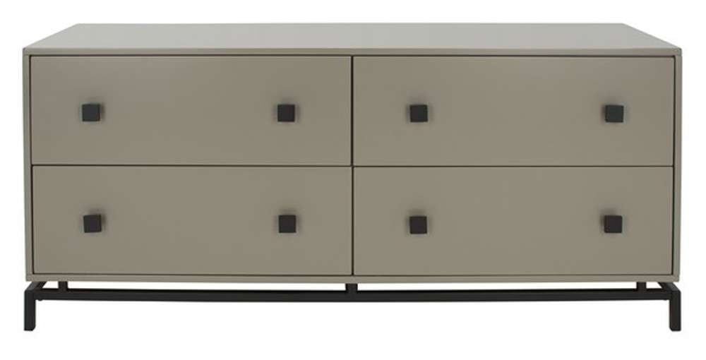 Safavieh - Couture - Claudette 4 Drawer Dresser - Taupe - Black - SFV2123C veiw 1