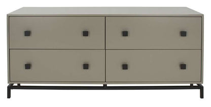 Safavieh - Couture - Claudette 4 Drawer Dresser - Taupe - Black - SFV2123C veiw 1