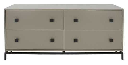 Safavieh - Couture - Claudette 4 Drawer Dresser - Taupe - Black - SFV2123C veiw 1