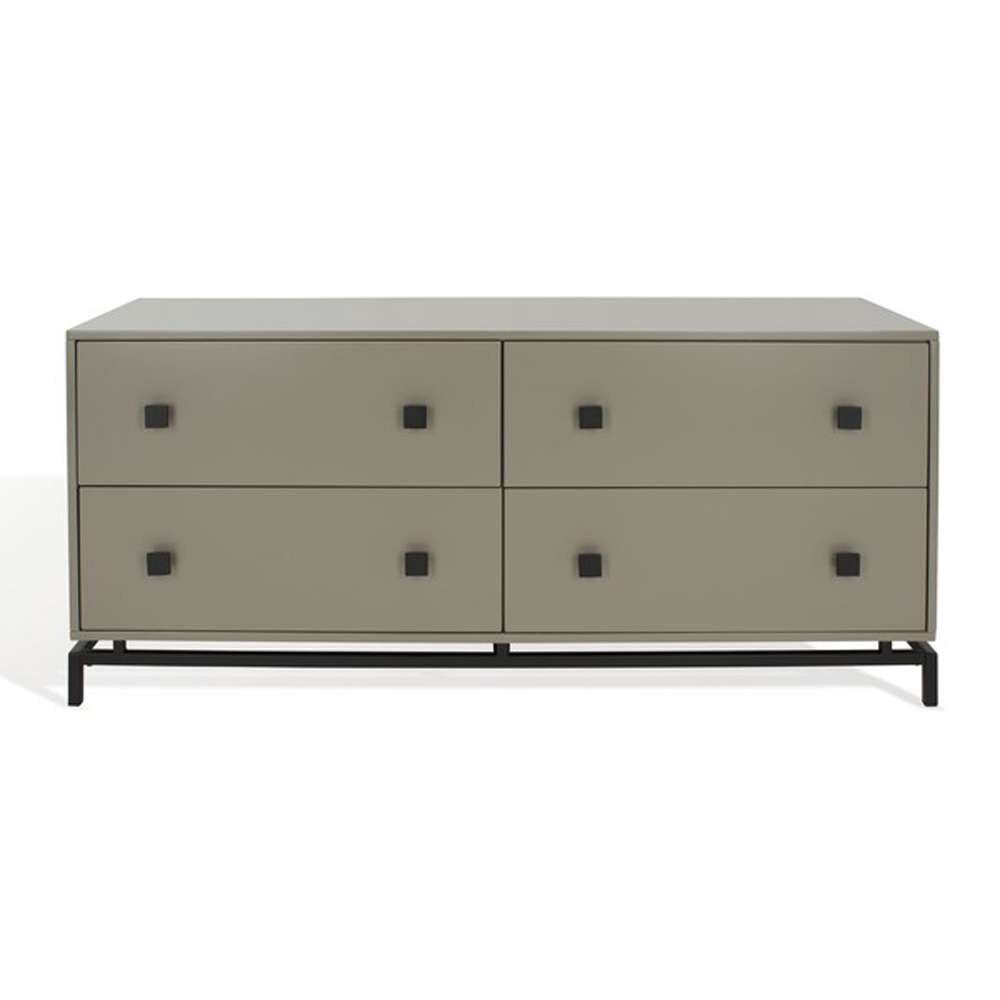 Safavieh - Couture - Claudette 4 Drawer Dresser - Taupe - Black - SFV2123C veiw 3