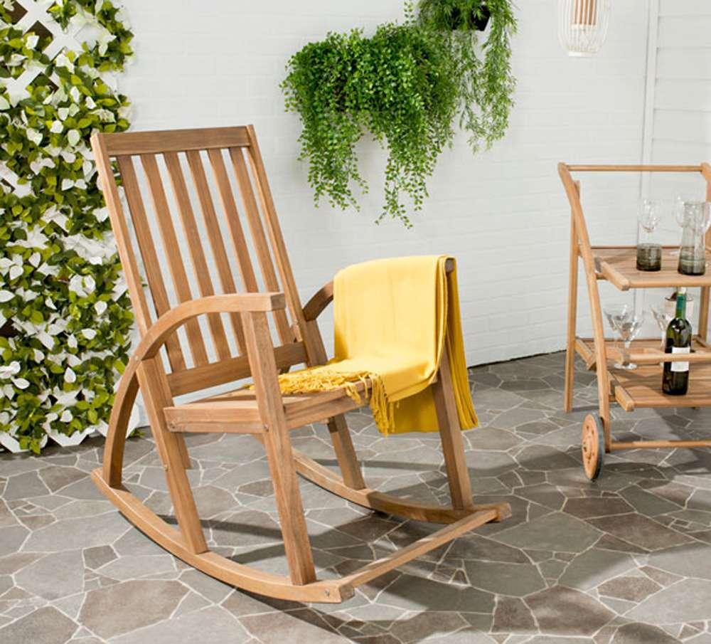 Safavieh - Clayton Rocking Chair - Teak - PAT7003A veiw 4