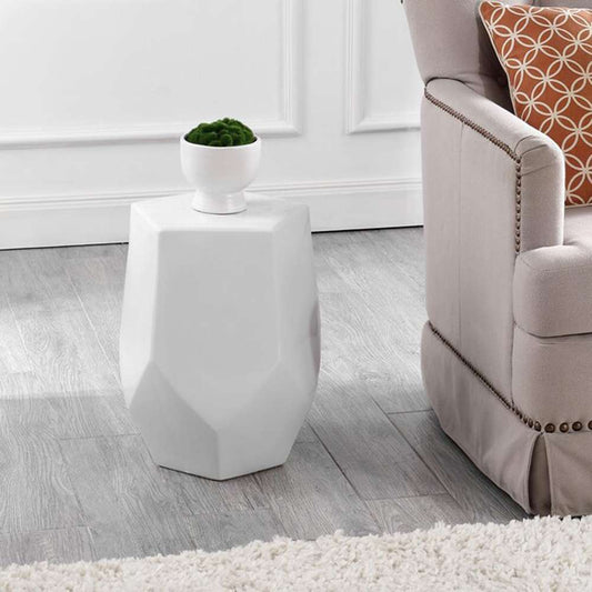 Safavieh - Cleonia 17.75in Garden Stool - White - ACS4596A veiw 1