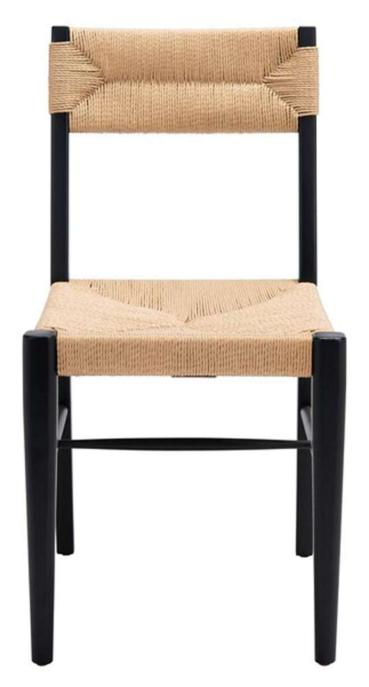 Safavieh - Couture - Cody Rattan Dining Chair - Black - Natural  (Set of 2) - SFV4104A-SET2 veiw 1