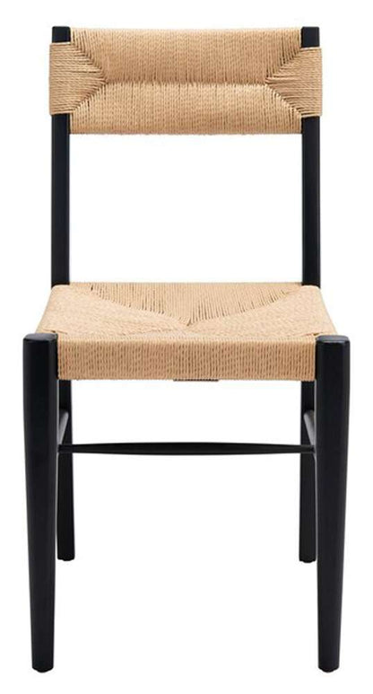 Safavieh - Couture - Cody Rattan Dining Chair - Black - Natural  (Set of 2) - SFV4104A-SET2 veiw 1