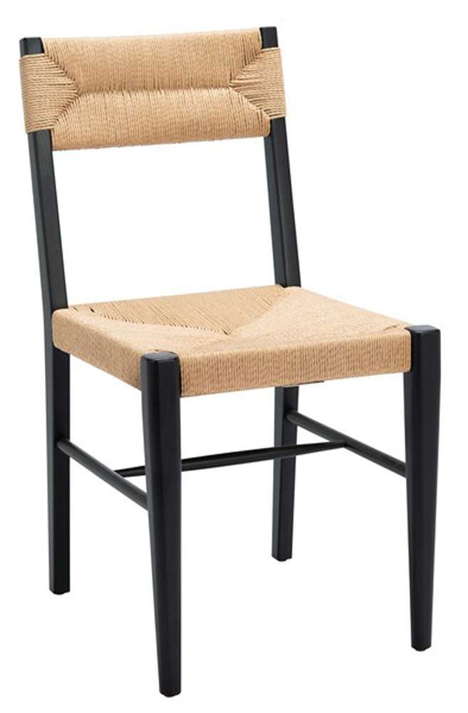 Safavieh - Couture - Cody Rattan Dining Chair - Black - Natural  (Set of 2) - SFV4104A-SET2 veiw 4