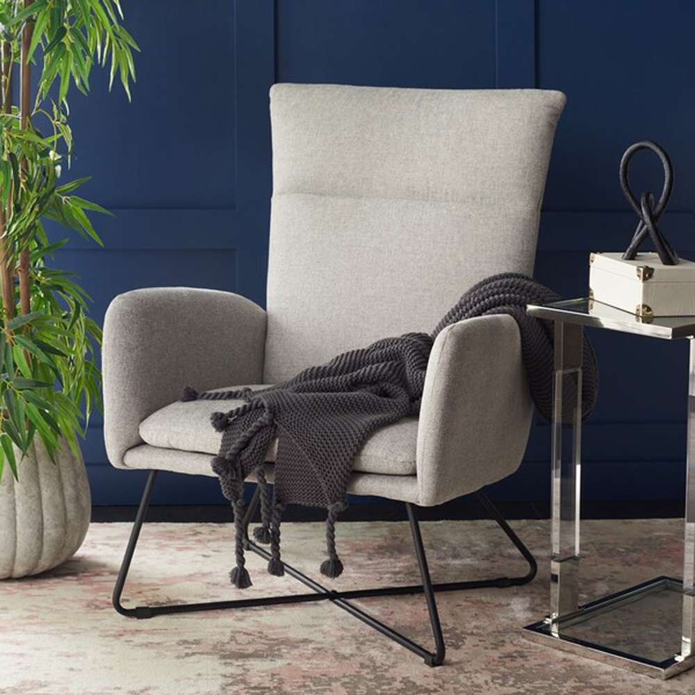 Safavieh - Coleman Arm Chair - Light Grey - ACH5106A veiw 2