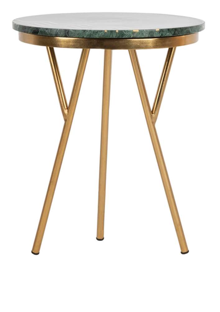 Safavieh - Coletta Marble Accent Table - Dark Green - Brass - ACC7201A veiw 3