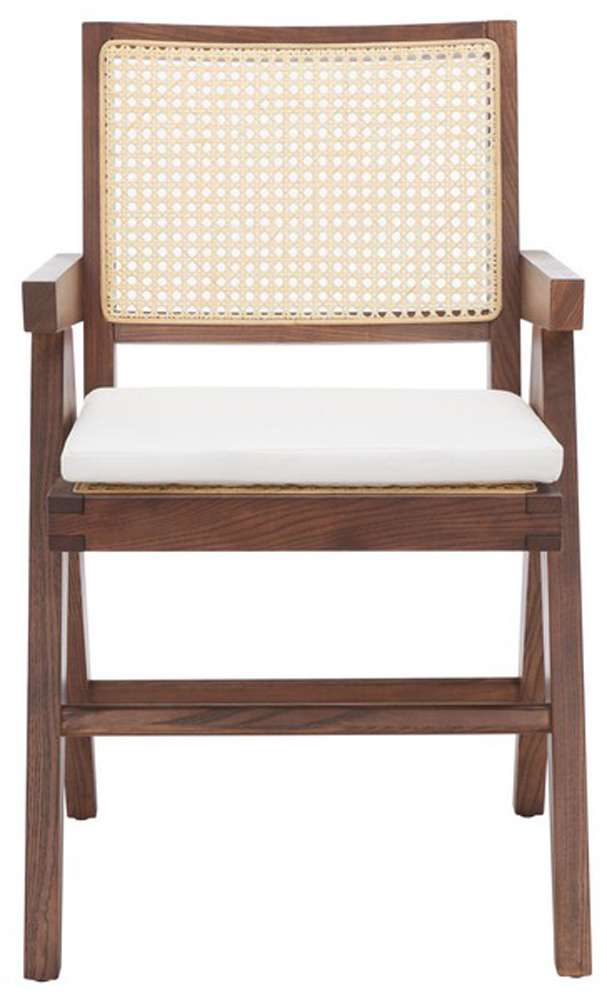 Safavieh - Couture - Colette Rattan Armchair - Walnut - Natural - SFV4136D veiw 1