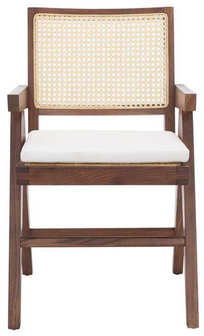 Safavieh - Couture - Colette Rattan Armchair - Walnut - Natural - SFV4136D veiw 1