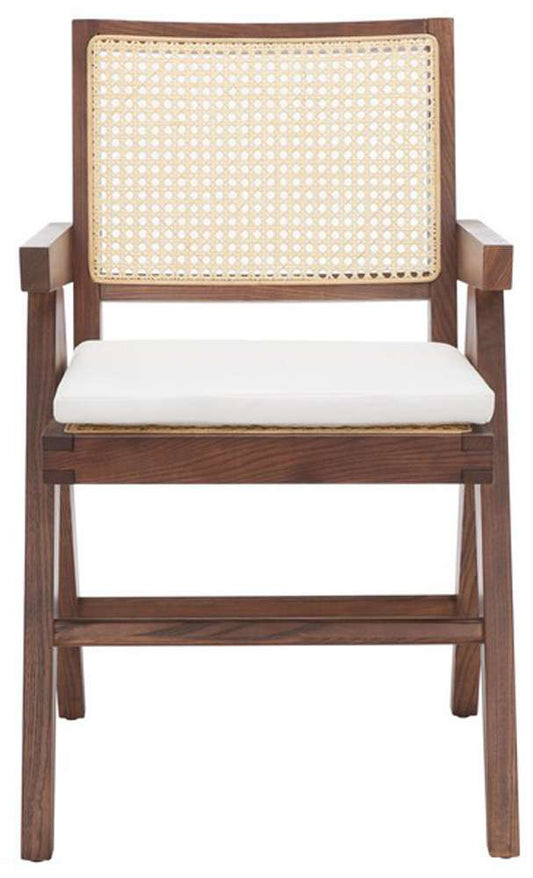 Safavieh - Couture - Colette Rattan Armchair - Walnut - Natural - SFV4136D veiw 1
