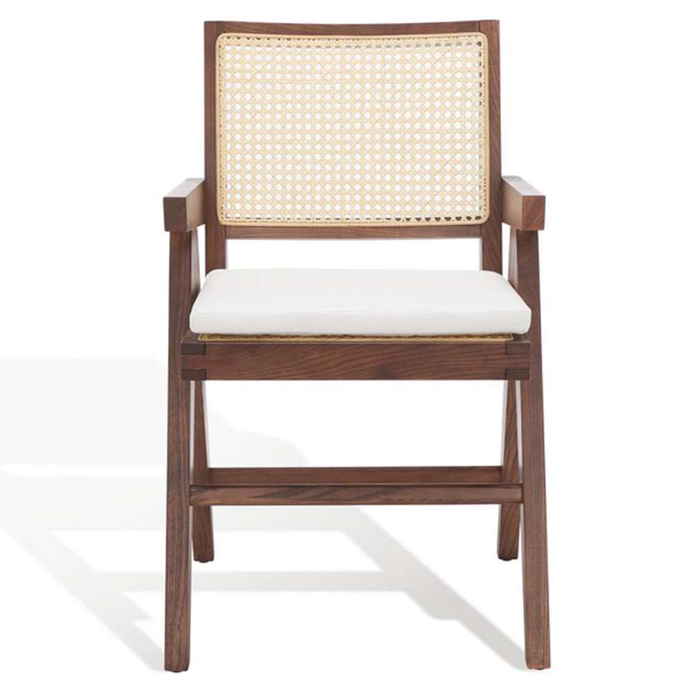 Safavieh - Couture - Colette Rattan Armchair - Walnut - Natural - SFV4136D veiw 2