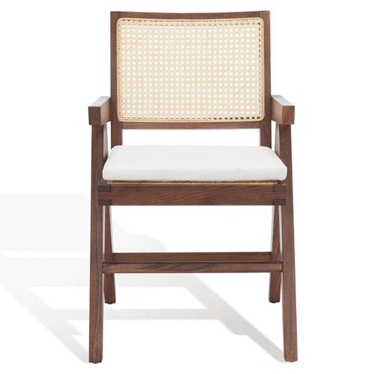 Safavieh - Couture - Colette Rattan Armchair - Walnut - Natural - SFV4136D veiw 2