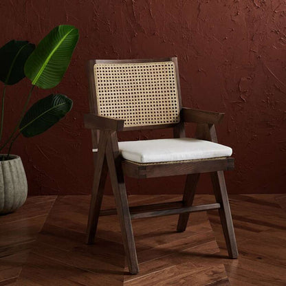 Safavieh - Couture - Colette Rattan Armchair - Walnut - Natural - SFV4136D veiw 3
