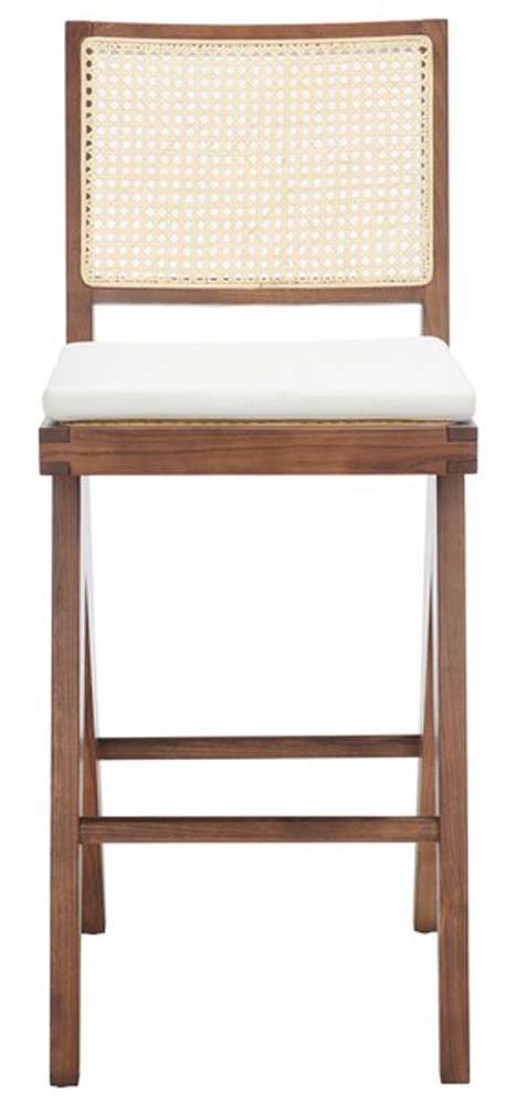 Safavieh - Couture - Colette Rattan Barstool - Walnut - Natural - SFV4134D veiw 1