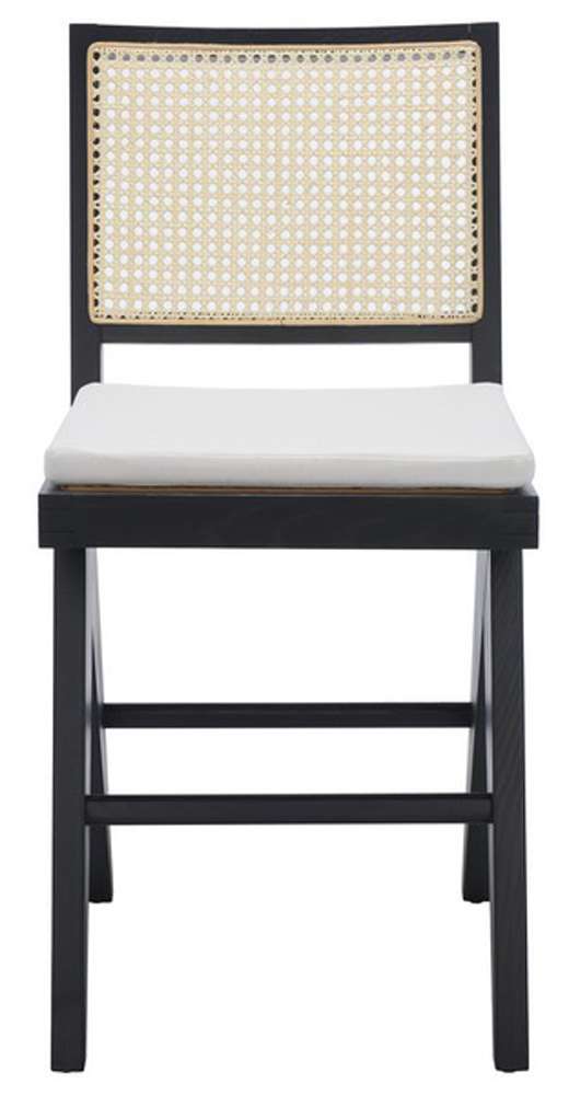 Safavieh - Couture - Colette Rattan Counter Stool - Black - Natural - SFV4133A veiw 1