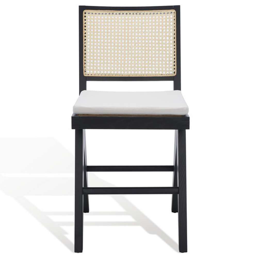 Safavieh - Couture - Colette Rattan Counter Stool - Black - Natural - SFV4133A veiw 2