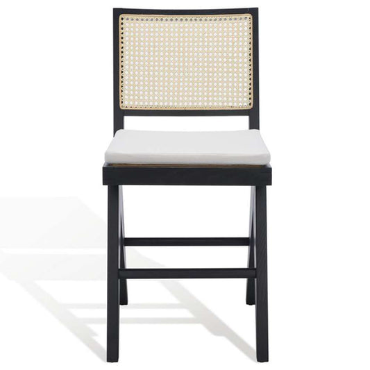 Safavieh - Couture - Colette Rattan Counter Stool - Black - Natural - SFV4133A veiw 2