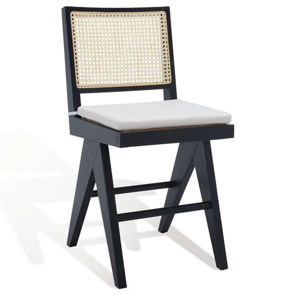 Safavieh - Couture - Colette Rattan Counter Stool - Black - Natural - SFV4133A veiw 4