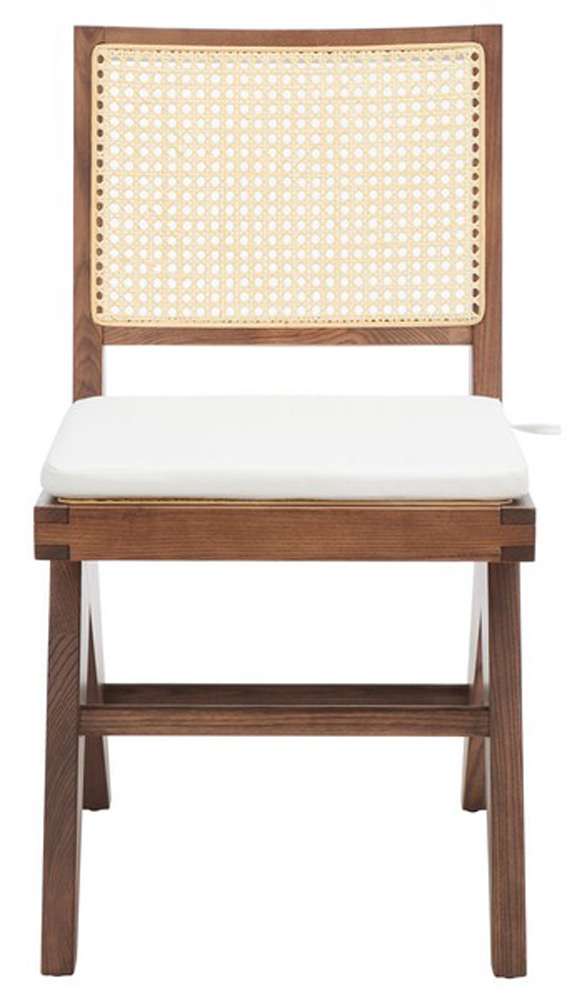 Safavieh - Couture - Colette Rattan Dining Chair - Walnut - Natural  (Set of 2) - SFV4132D-SET2 veiw 1