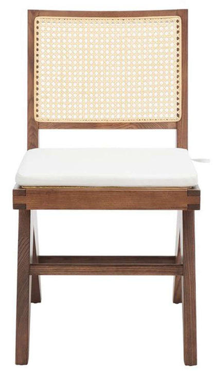 Safavieh - Couture - Colette Rattan Dining Chair - Walnut - Natural  (Set of 2) - SFV4132D-SET2 veiw 1