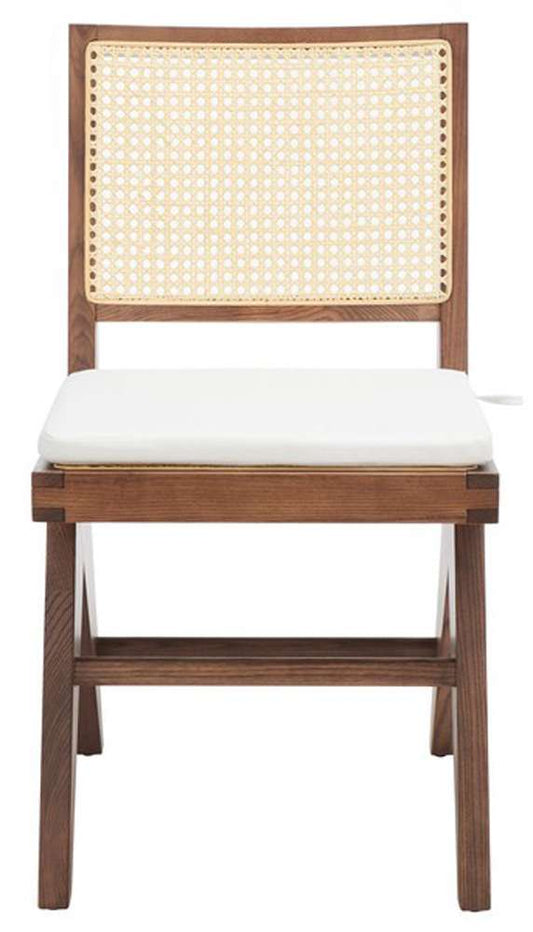 Safavieh - Couture - Colette Rattan Dining Chair - Walnut - Natural  (Set of 2) - SFV4132D-SET2 veiw 1