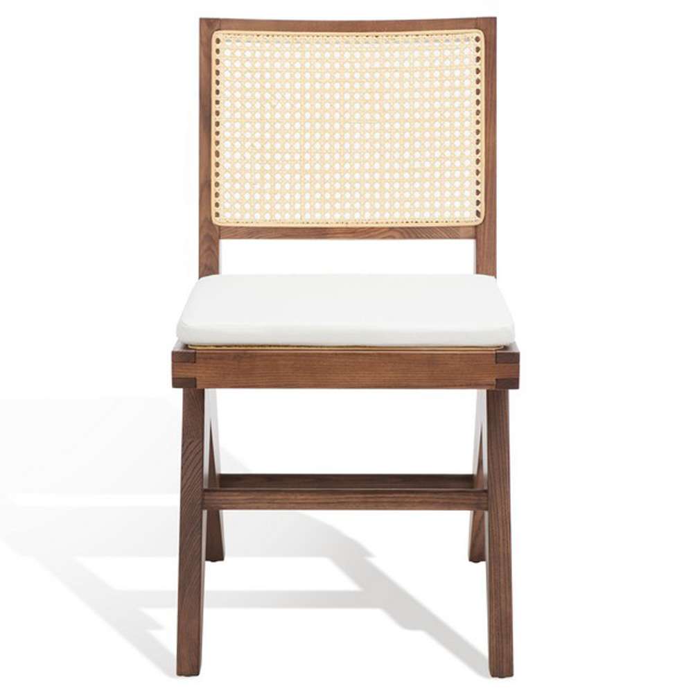 Safavieh - Couture - Colette Rattan Dining Chair - Walnut - Natural  (Set of 2) - SFV4132D-SET2 veiw 2