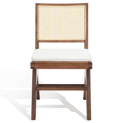 Safavieh - Couture - Colette Rattan Dining Chair - Walnut - Natural  (Set of 2) - SFV4132D-SET2 veiw 2