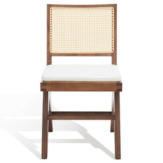 Safavieh - Couture - Colette Rattan Dining Chair - Walnut - Natural  (Set of 2) - SFV4132D-SET2 veiw 2