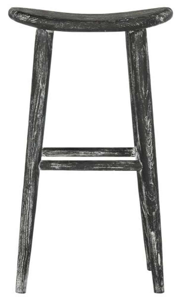 Safavieh - Colton Wood Bar Stool - Black - White - BST1001A veiw 1