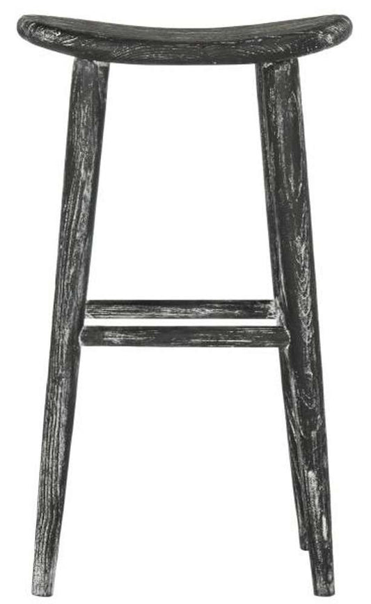 Safavieh - Colton Wood Bar Stool - Black - White - BST1001A veiw 1