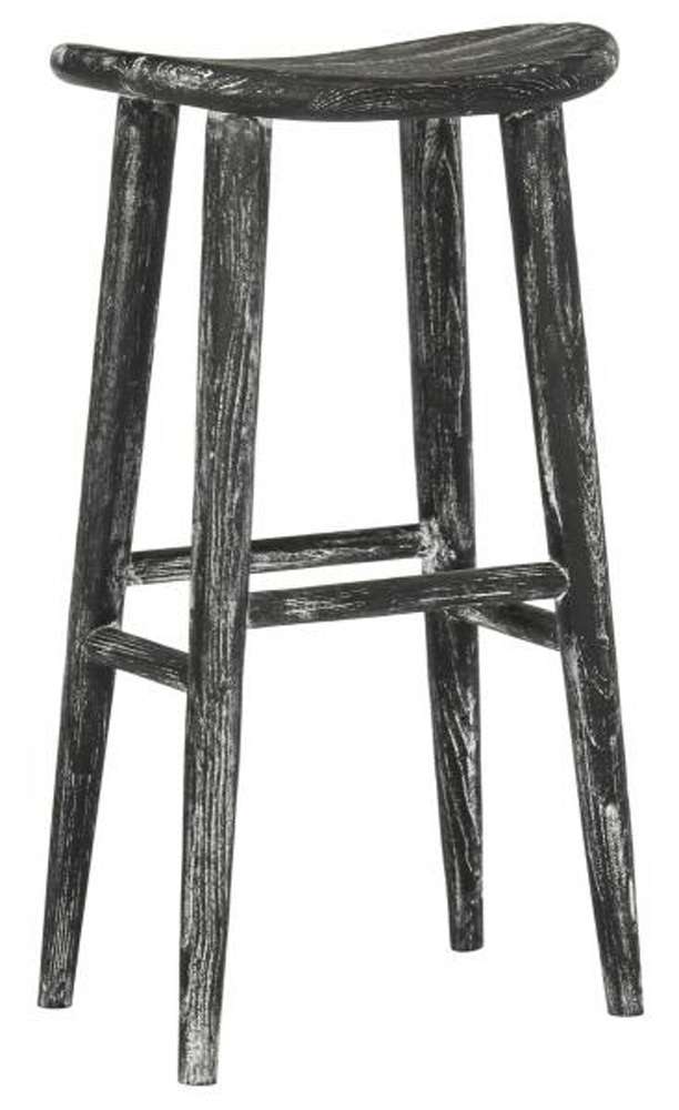 Safavieh - Colton Wood Bar Stool - Black - White - BST1001A veiw 3