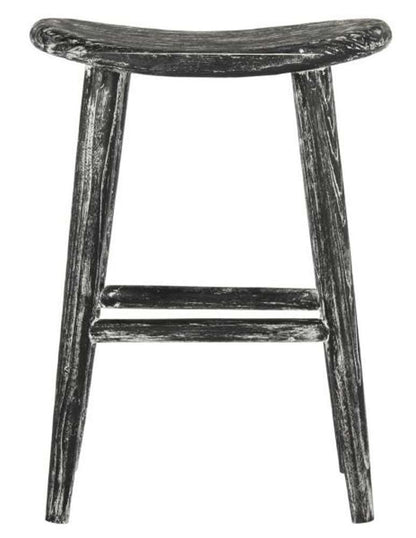 Safavieh - Colton Wood Counter Stool - Black - White - BST1000A veiw 1