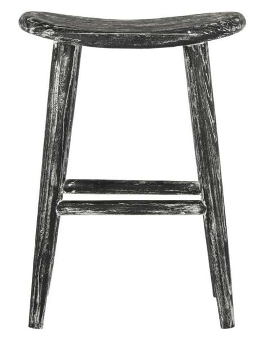 Safavieh - Colton Wood Counter Stool - Black - White - BST1000A veiw 1