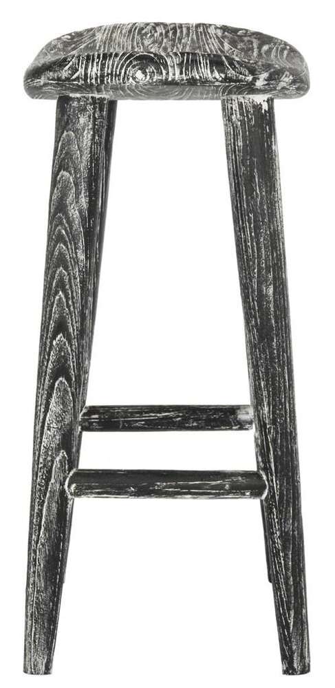 Safavieh - Colton Wood Counter Stool - Black - White - BST1000A veiw 4
