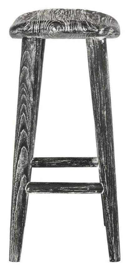 Safavieh - Colton Wood Counter Stool - Black - White - BST1000A veiw 4