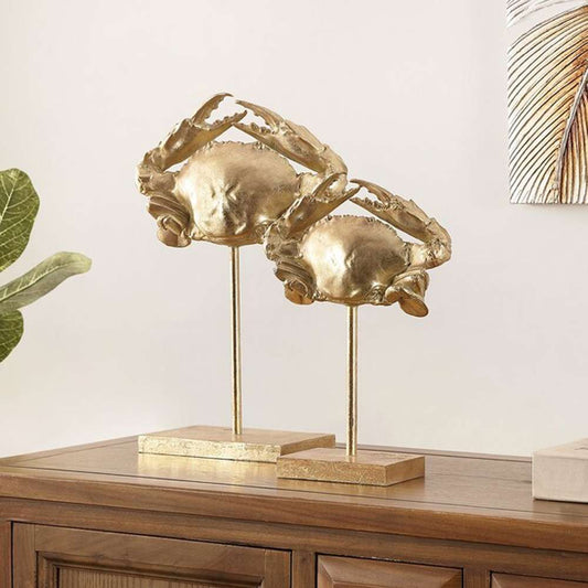 Safavieh - Conra Set Of 2 Crab Table Decor - Gold  (Set of 2) - RDC1205A-SET2 veiw 1
