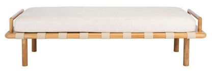Safavieh - Couture - Constantine Teak Bench - Natural - White - SFV9026A veiw 1