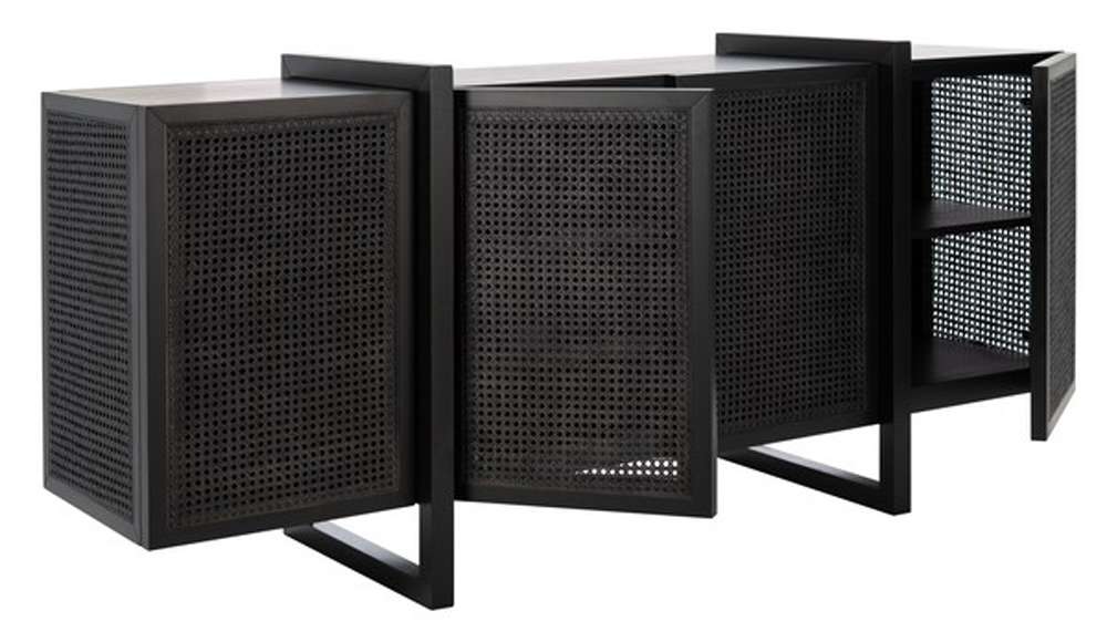 Safavieh - Couture - Cordelia Rattan Sideboard - Black - SFV4108A veiw 4