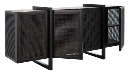Safavieh - Couture - Cordelia Rattan Sideboard - Black - SFV4108A veiw 4