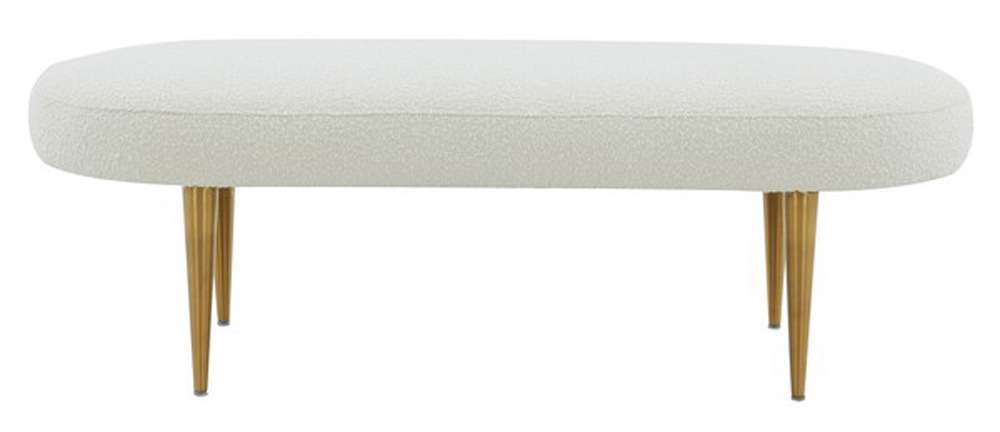 Safavieh - Couture - Corinne Oval Bench - Ivory - Gold - SFV4704G veiw 1