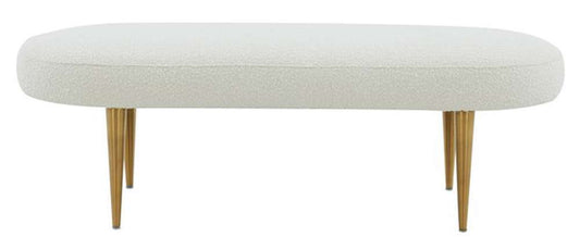 Safavieh - Couture - Corinne Oval Bench - Ivory - Gold - SFV4704G veiw 1