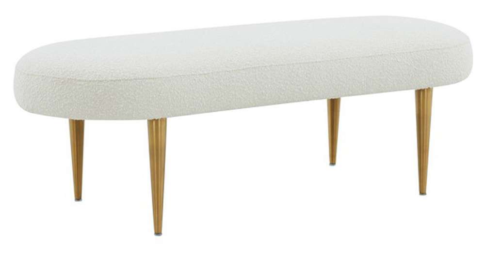 Safavieh - Couture - Corinne Oval Bench - Ivory - Gold - SFV4704G veiw 3