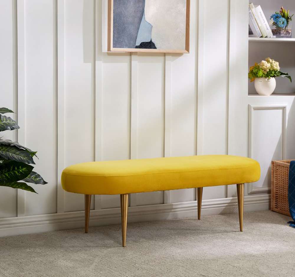 Safavieh - Couture - Corinne Oval Bench - Marigold - SFV4704E veiw 2