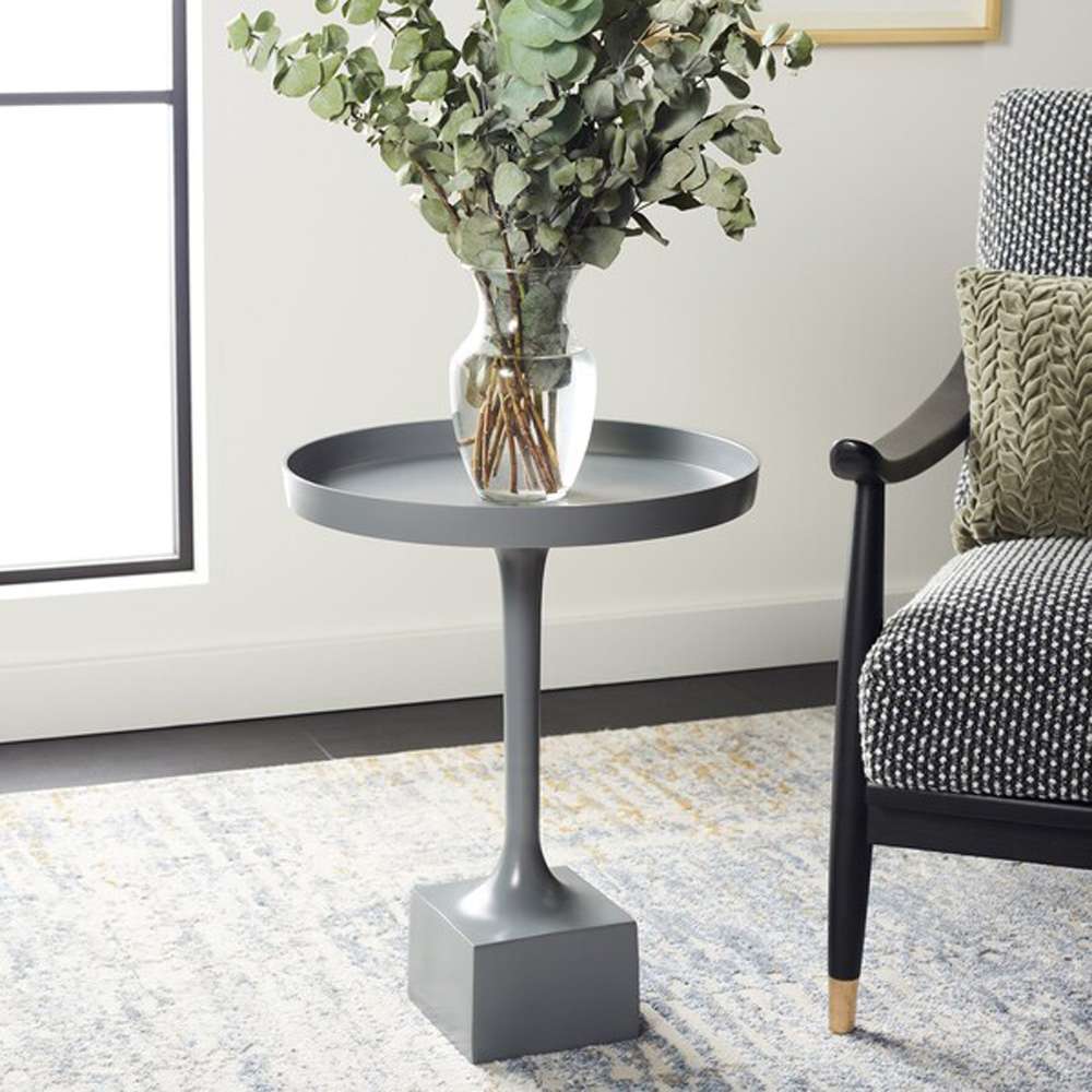 Safavieh - Corvus Round Side Table - Dark Grey - FOX5519B veiw 2