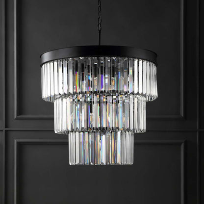 Safavieh - Couture - Coulette 3 Tier Crystal Chandelier - Black - CTL1007A veiw 1
