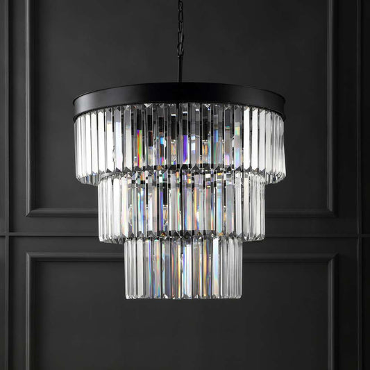 Safavieh - Couture - Coulette 3 Tier Crystal Chandelier - Black - CTL1007A veiw 1