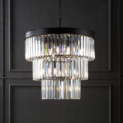 Safavieh - Couture - Coulette 3 Tier Crystal Chandelier - Black - CTL1007A veiw 2
